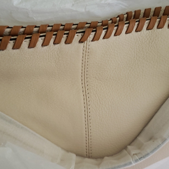 Cole Haan NEW Brynn Leather Shoulder Bag Large NWT Ivory - Picture 7 of 16